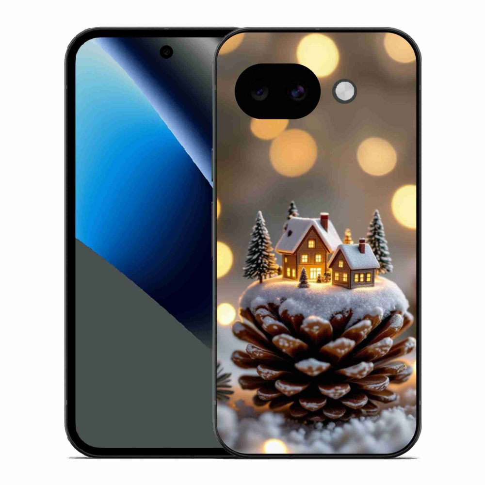 Gelový kryt mmCase na Google Pixel 10a - zimní vesnička