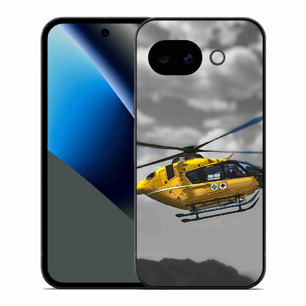 Gelový kryt mmCase na Google Pixel 10a - žlutá helikoptéra