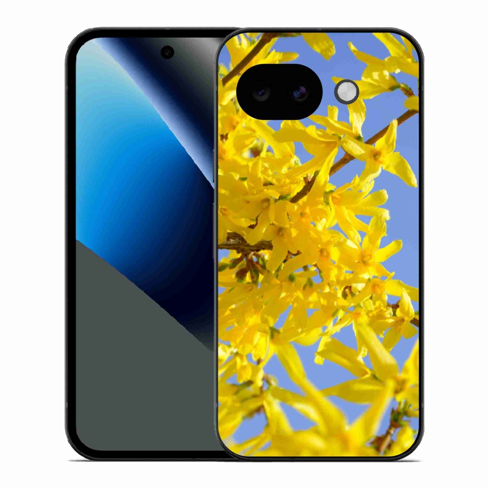 Gelový kryt mmCase na Google Pixel 10a - žluté květy