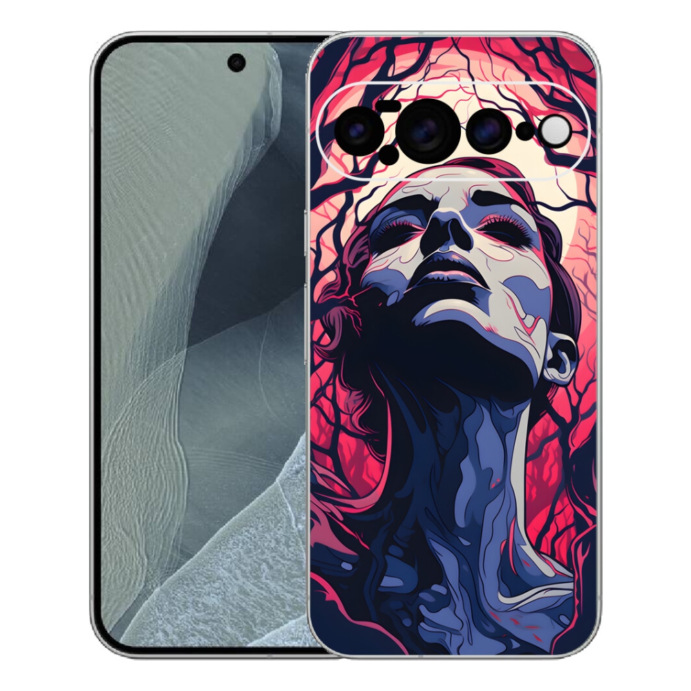 Gelový kryt mmCase na Google Pixel 11 Pro XL - abstraktní obličej