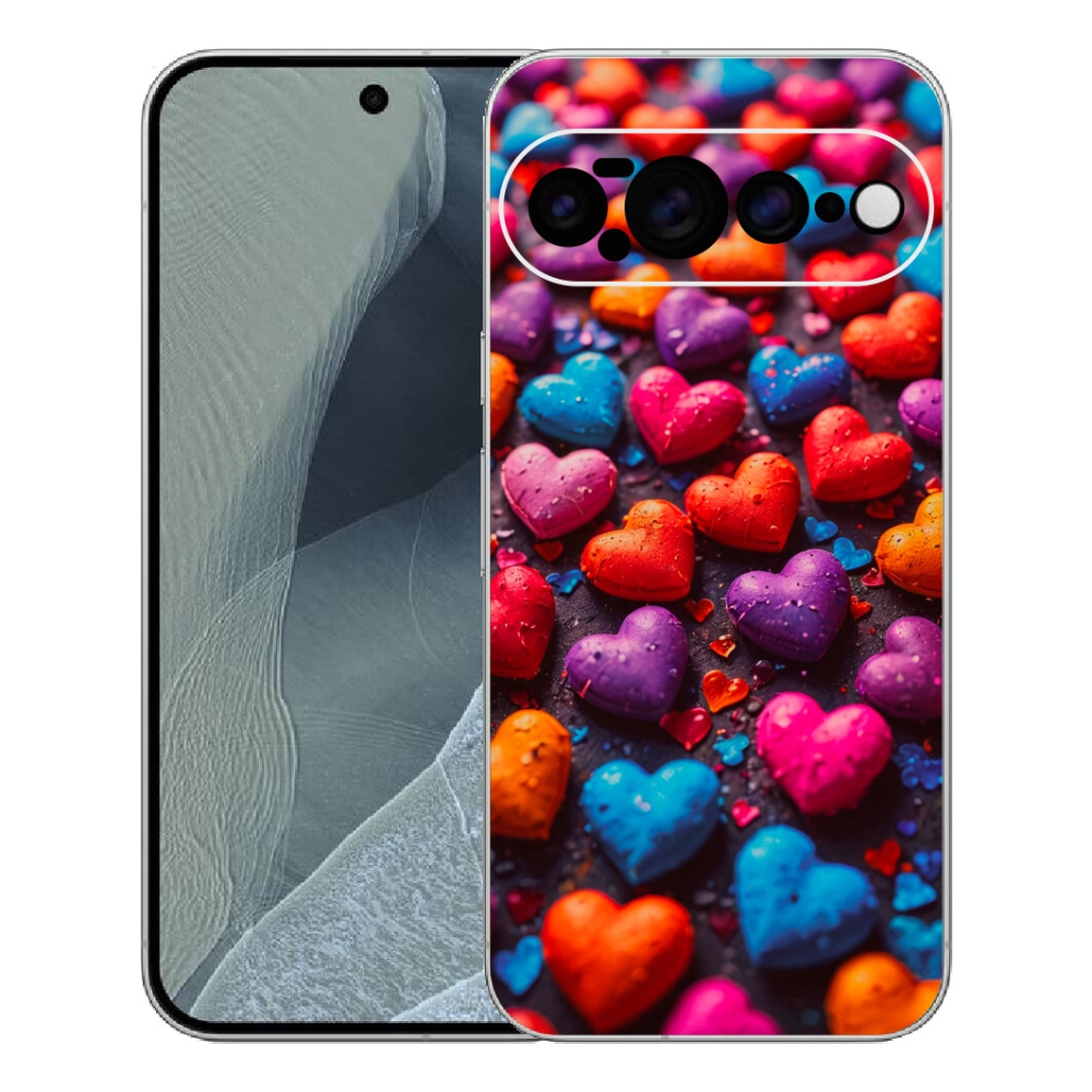 Gelový kryt mmCase na Google Pixel 11 Pro XL - barevná srdce
