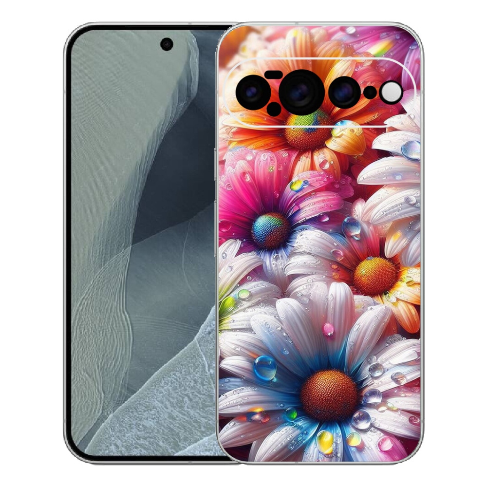 Gelový kryt mmCase na Google Pixel 11 Pro XL - barevné kopretiny