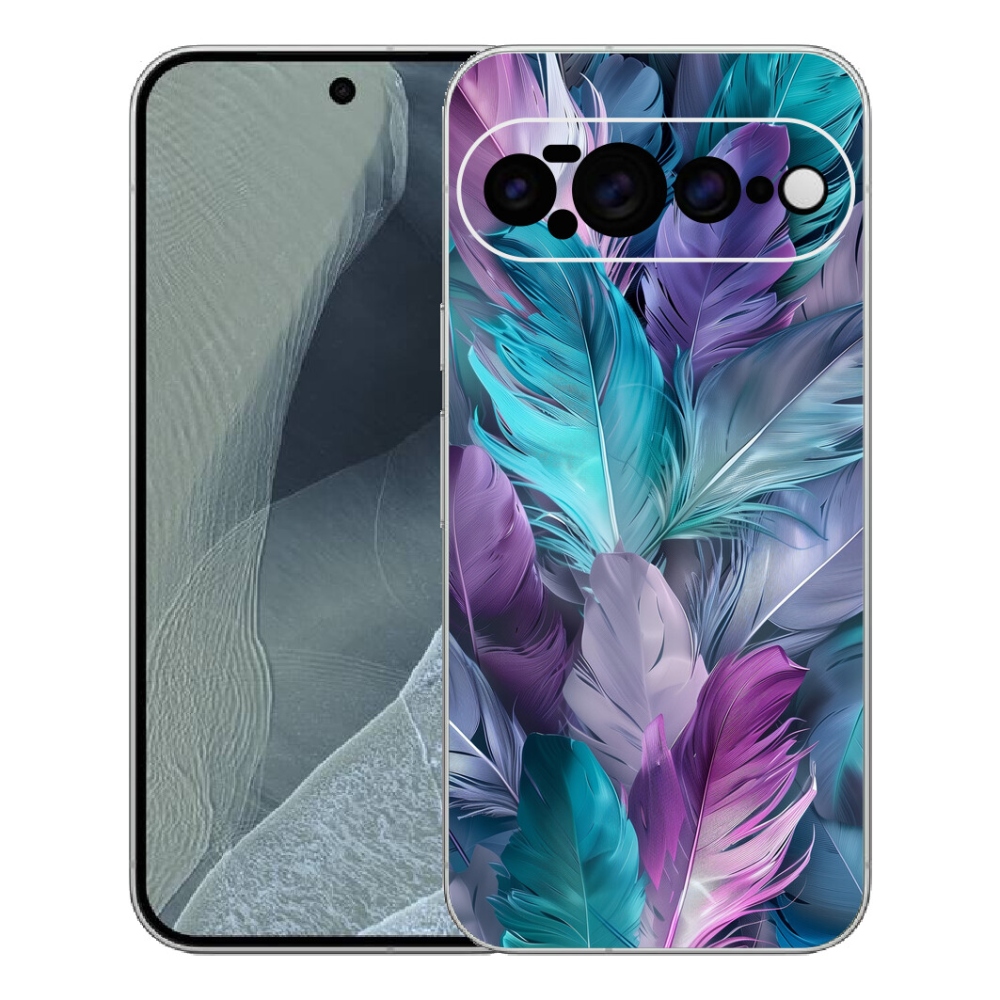 Gelový kryt mmCase na Google Pixel 11 Pro XL - barevné peří 2