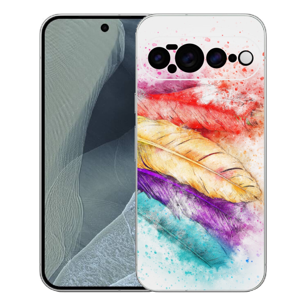 Gelový kryt mmCase na Google Pixel 11 Pro XL - barevné peří