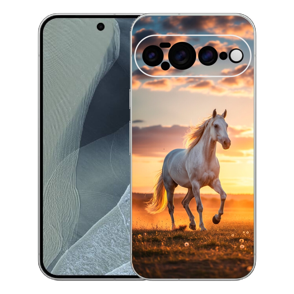 Gelový kryt mmCase na Google Pixel 11 Pro XL - běžící bílý kůň 2