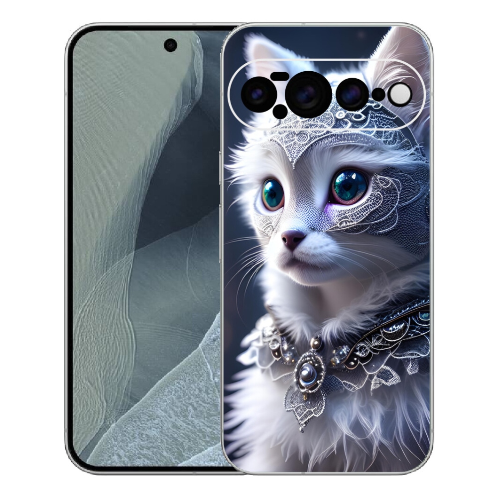 Gelový kryt mmCase na Google Pixel 11 Pro XL - bílá kočka