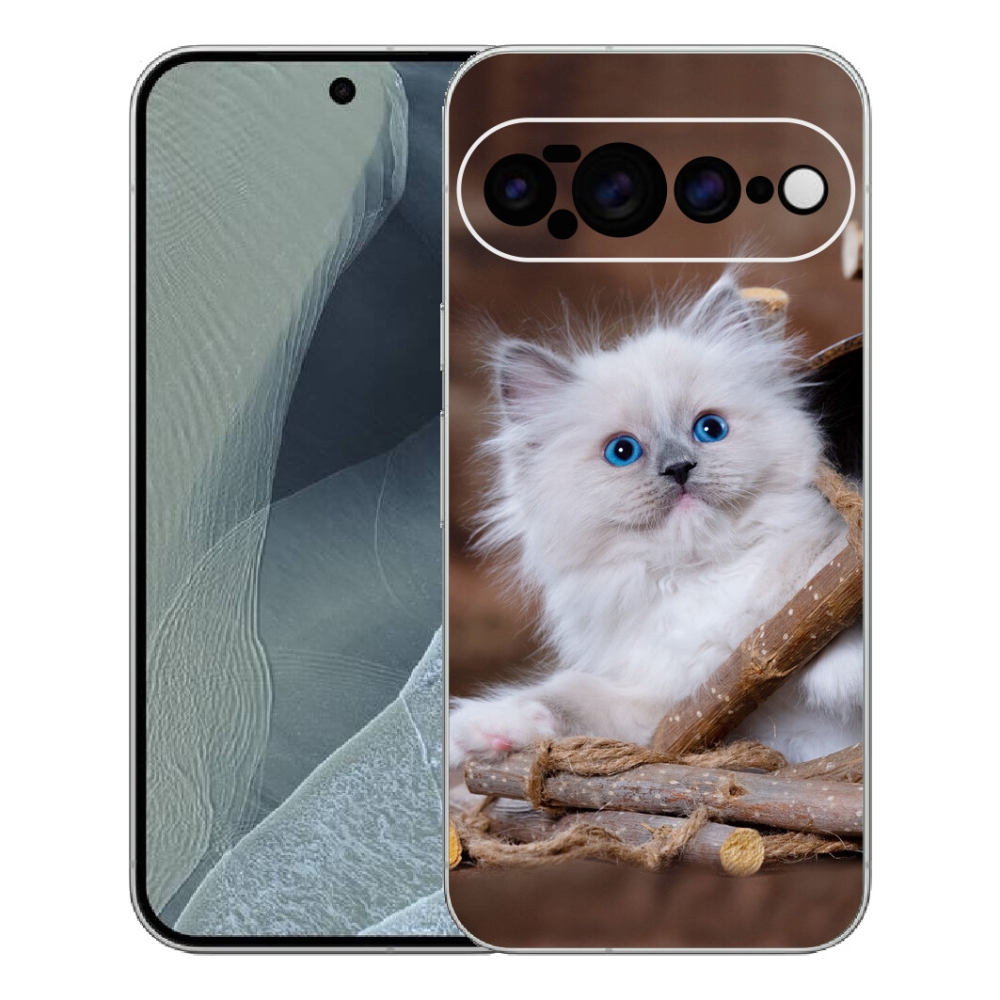 Gelový kryt mmCase na Google Pixel 11 Pro XL - bílé kotě
