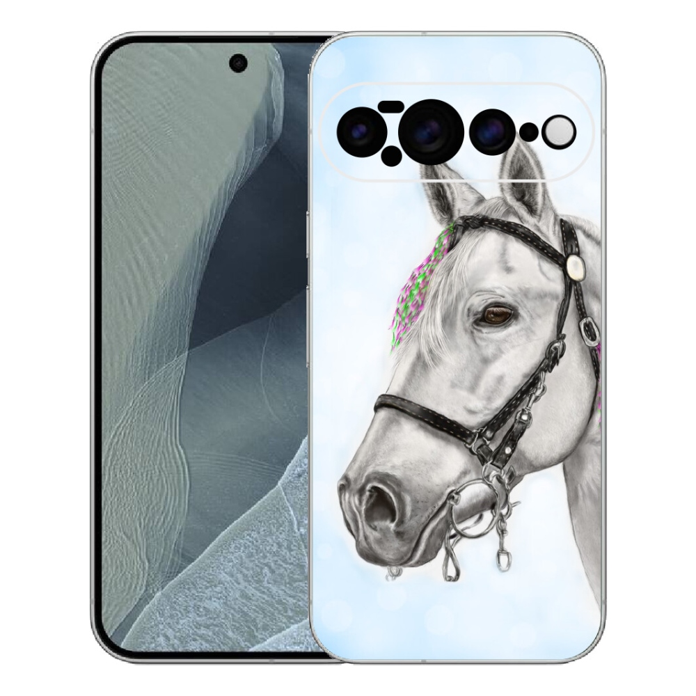Gelový kryt mmCase na Google Pixel 11 Pro XL - bílý kůň 1