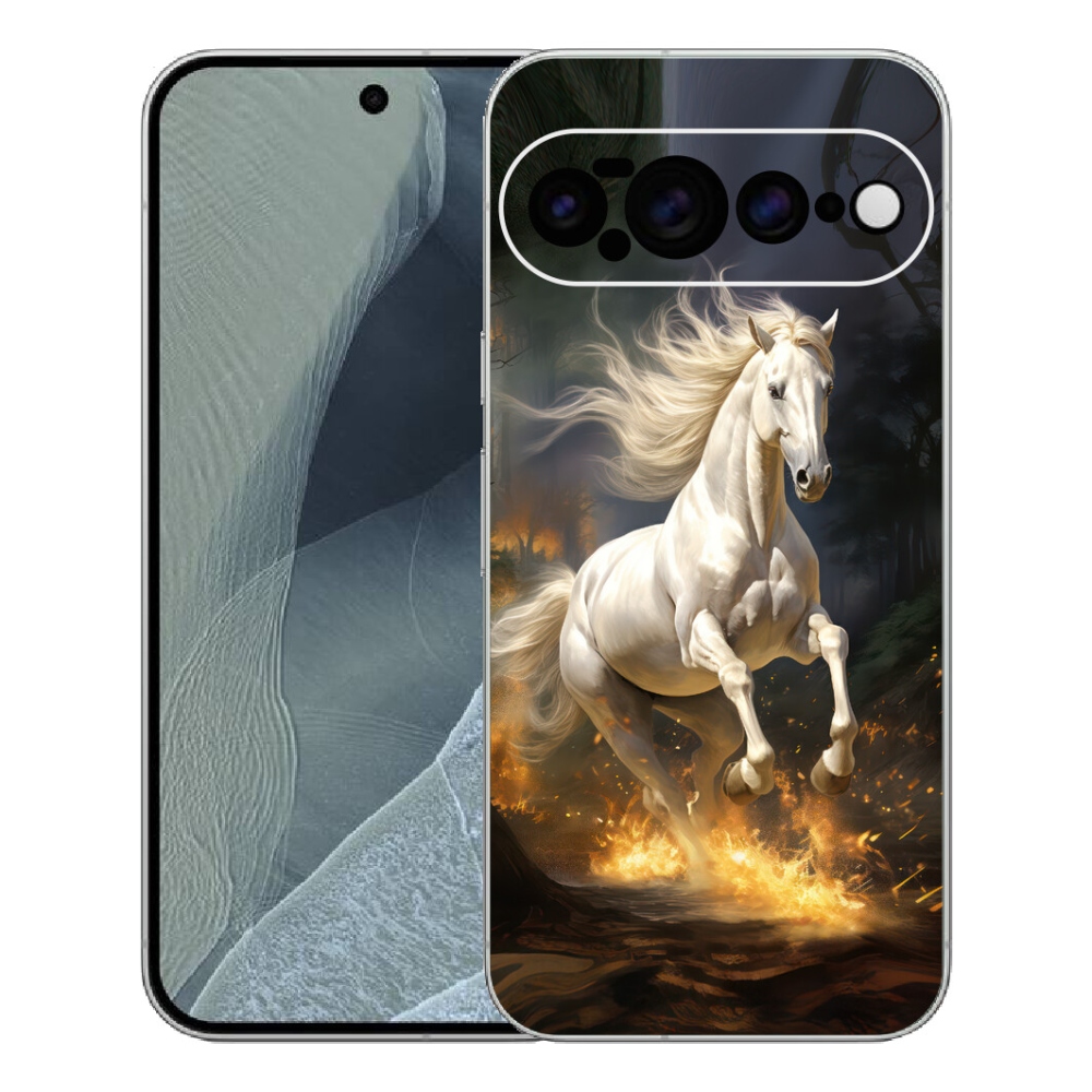 Gelový kryt mmCase na Google Pixel 11 Pro XL - bílý kůň 2