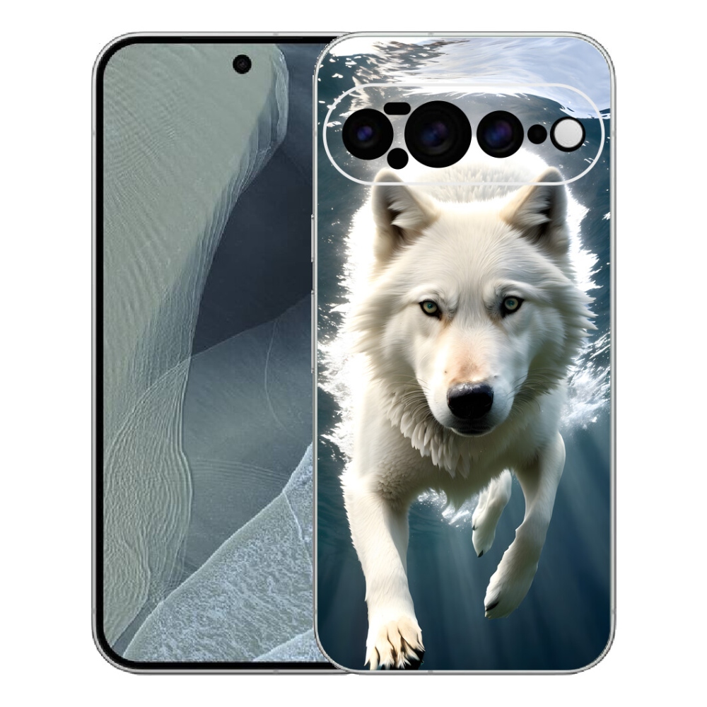 Gelový kryt mmCase na Google Pixel 11 Pro XL - bílý vlk