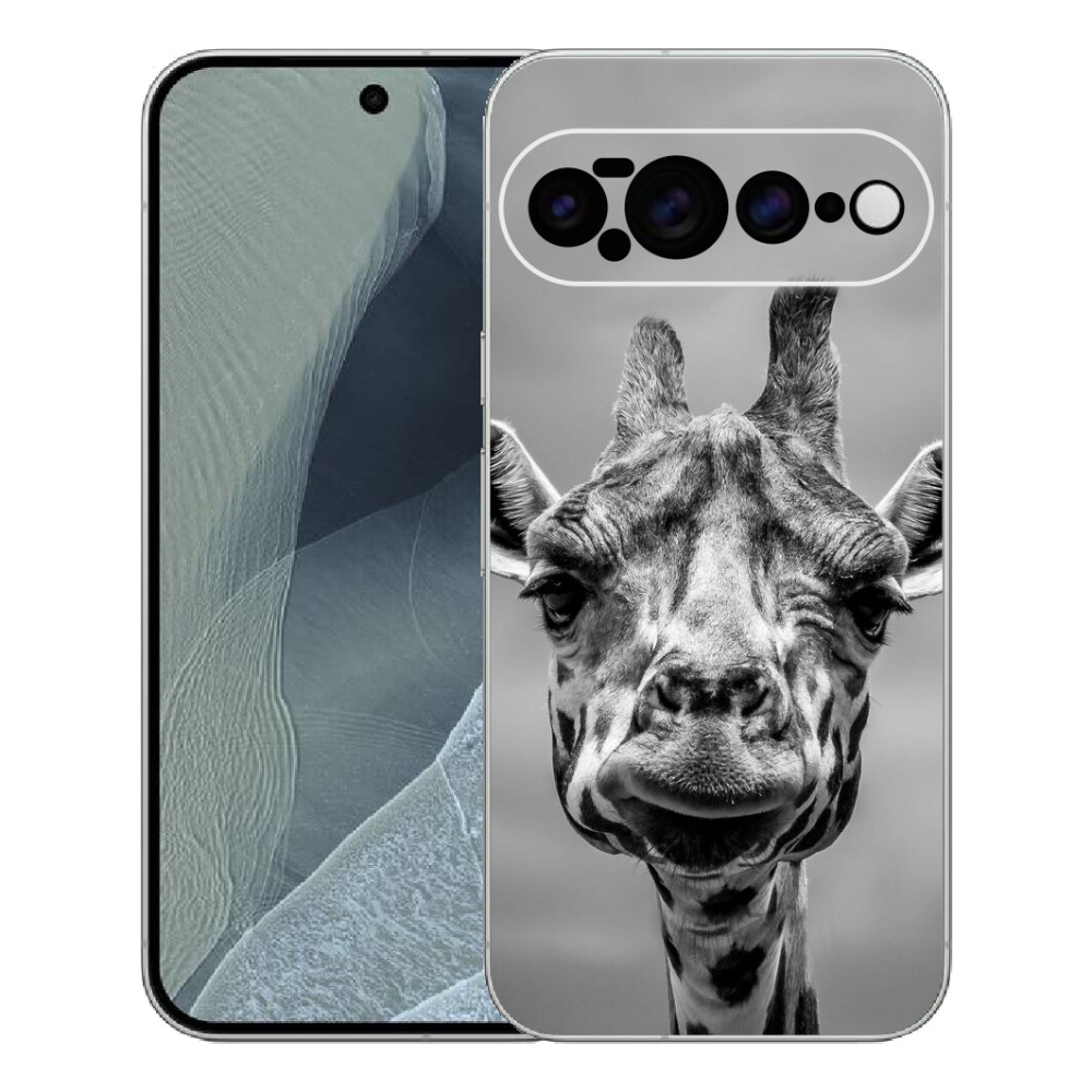 Gelový kryt mmCase na Google Pixel 11 Pro XL - černobílá žirafa