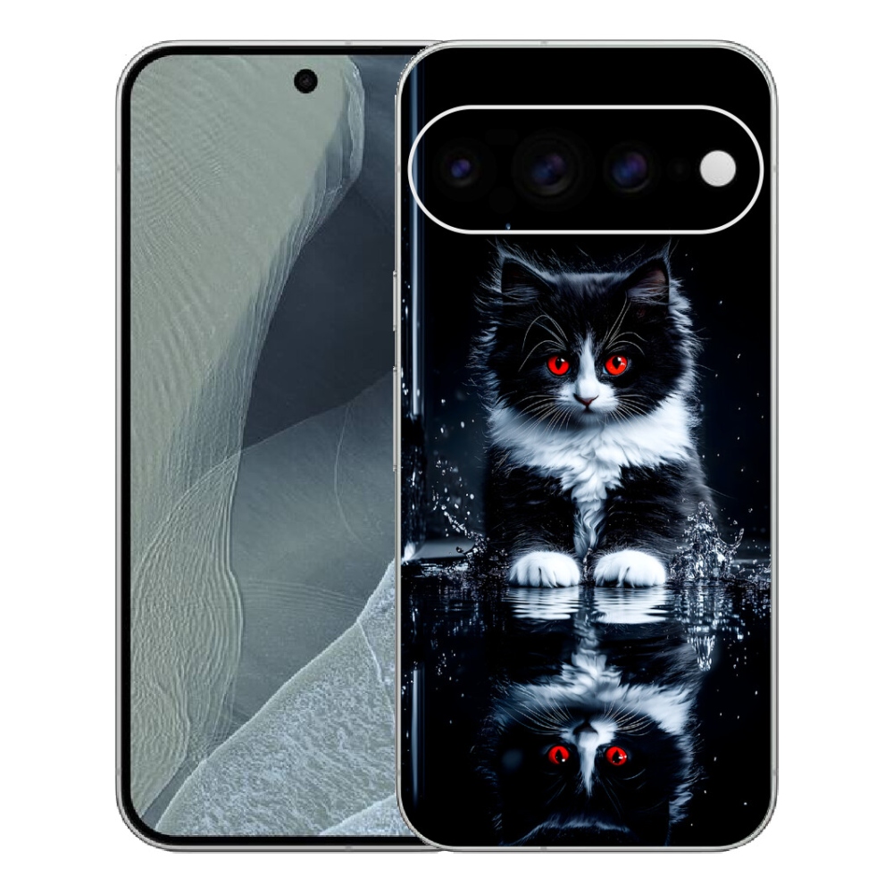 Gelový kryt mmCase na Google Pixel 11 Pro XL - černobílé kotě