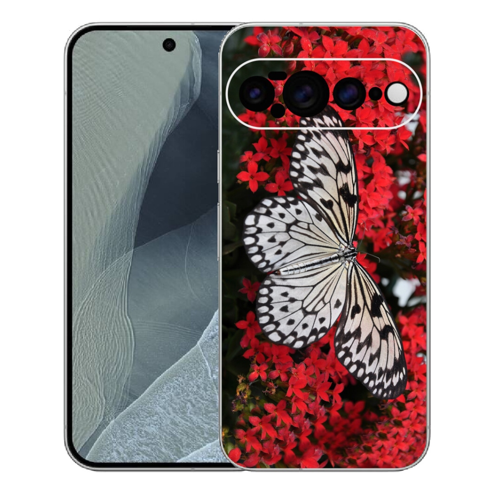 Gelový kryt mmCase na Google Pixel 11 Pro XL - černobílý motýl 1