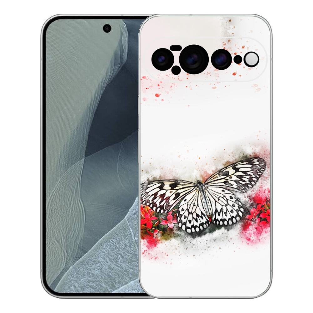 Gelový kryt mmCase na Google Pixel 11 Pro XL - černobílý motýl