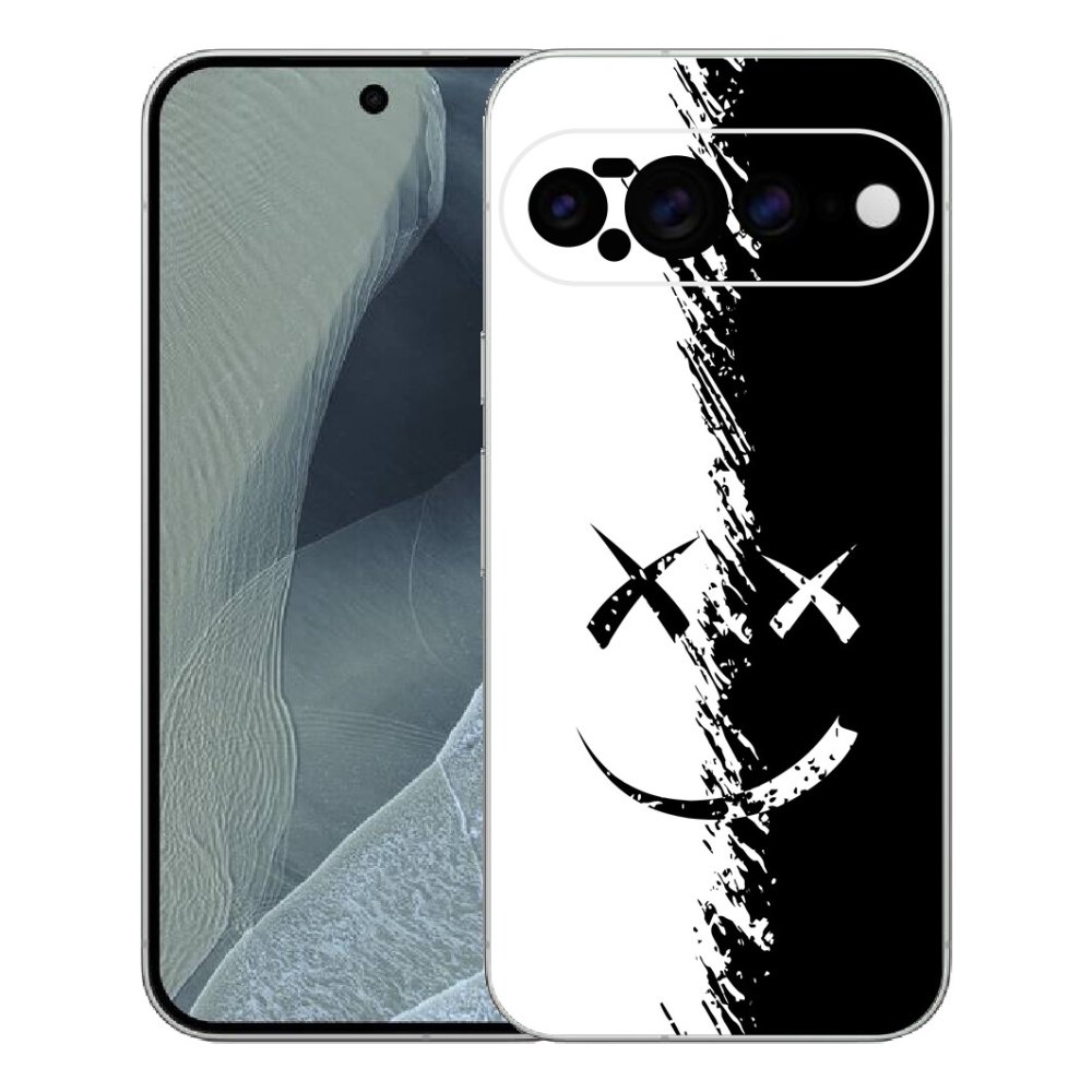 Gelový kryt mmCase na Google Pixel 11 Pro XL - černobílý smajlík