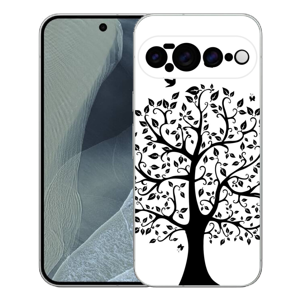 Gelový kryt mmCase na Google Pixel 11 Pro XL - černobílý strom