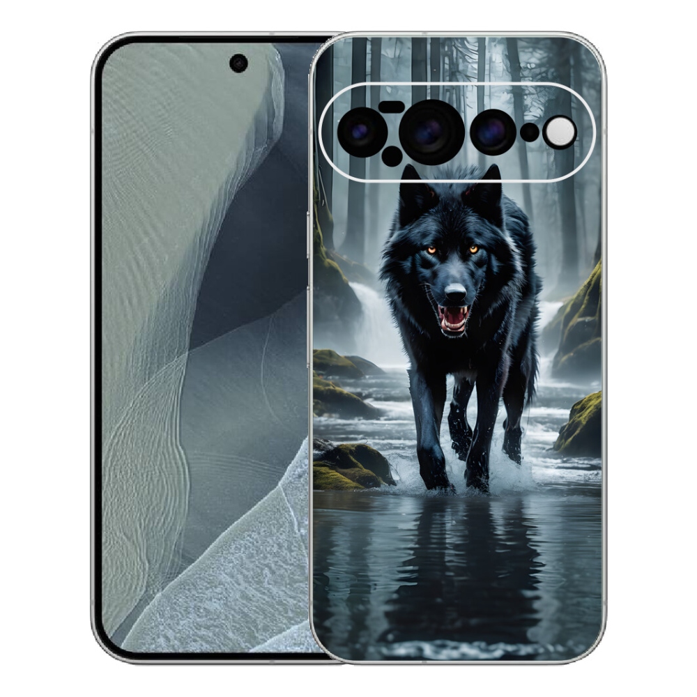 Gelový kryt mmCase na Google Pixel 11 Pro XL - černý vlk