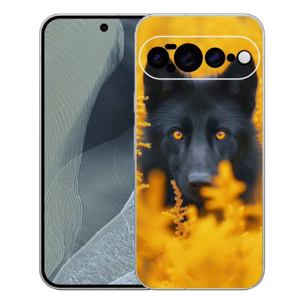 Gelový kryt mmCase na Google Pixel 11 Pro XL - černý vlk 2
