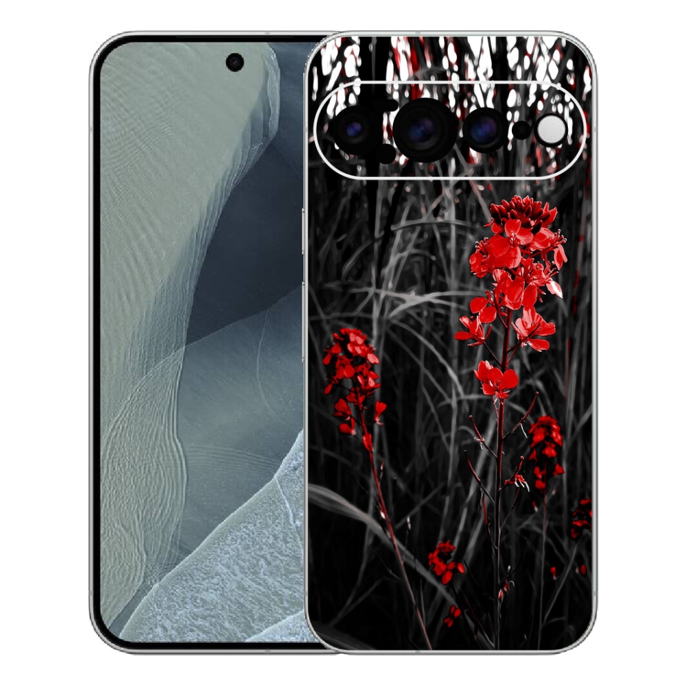 Gelový kryt mmCase na Google Pixel 11 Pro XL - červená rostlina