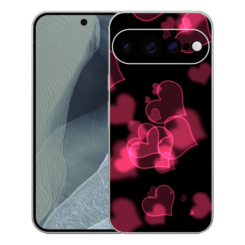 Gelový kryt mmCase na Google Pixel 11 Pro XL - červená srdíčka