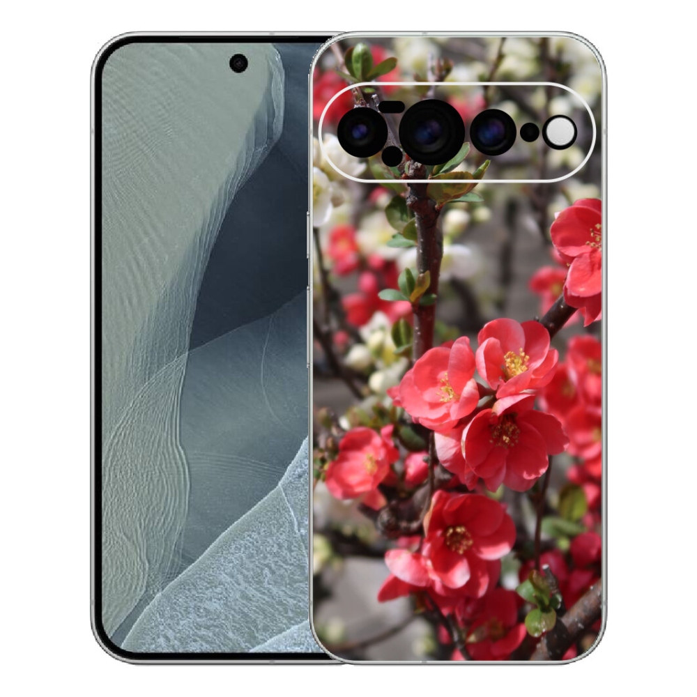 Gelový kryt mmCase na Google Pixel 11 Pro XL - červené květy