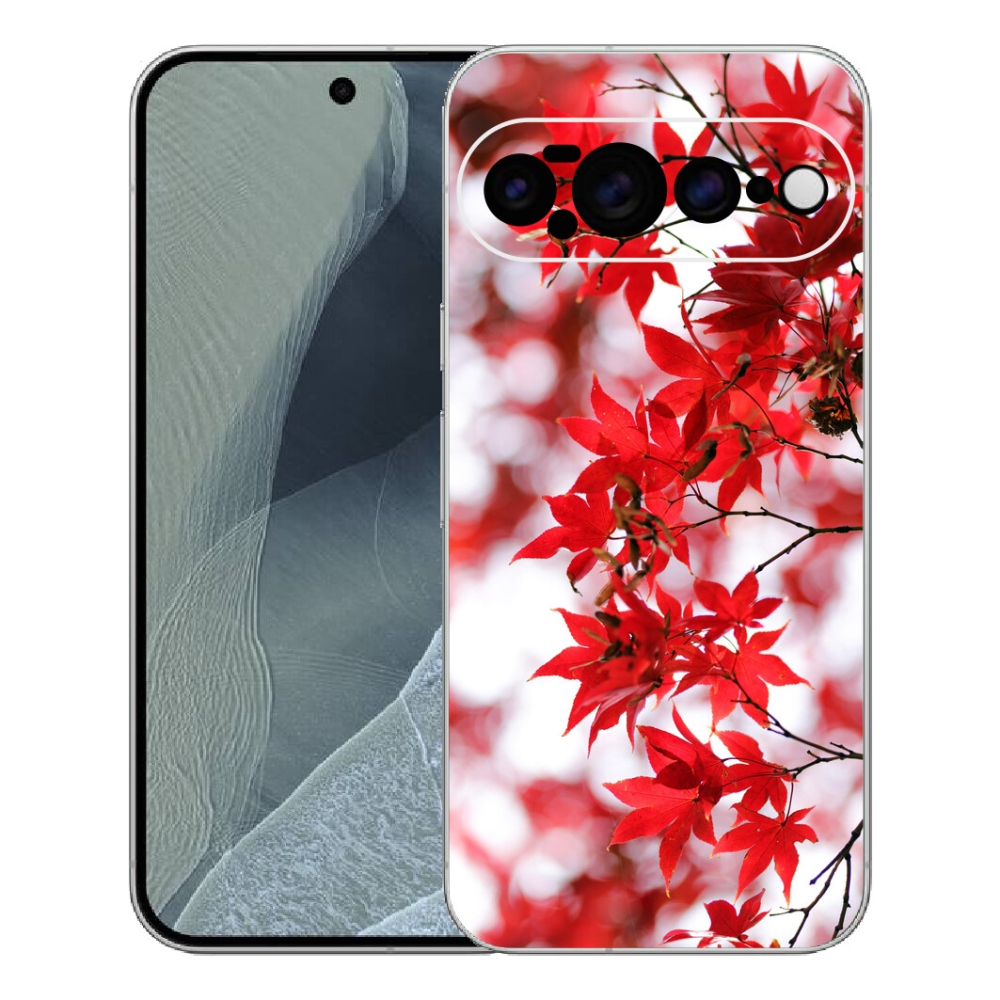 Gelový kryt mmCase na Google Pixel 11 Pro XL - červené listy