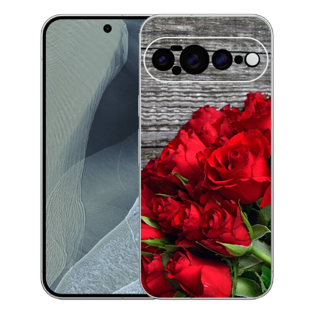 Gelový kryt mmCase na Google Pixel 11 Pro XL - červené růže