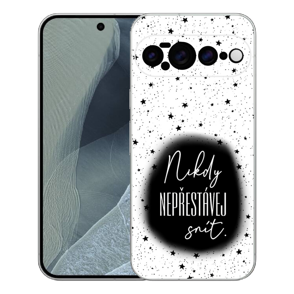 Gelový kryt mmCase na Google Pixel 11 Pro XL - citát 1 černobílé pozadí