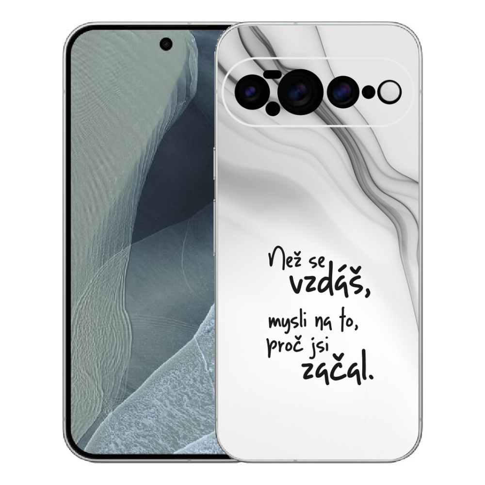 Gelový kryt mmCase na Google Pixel 11 Pro XL - citát 2 bílé pozadí