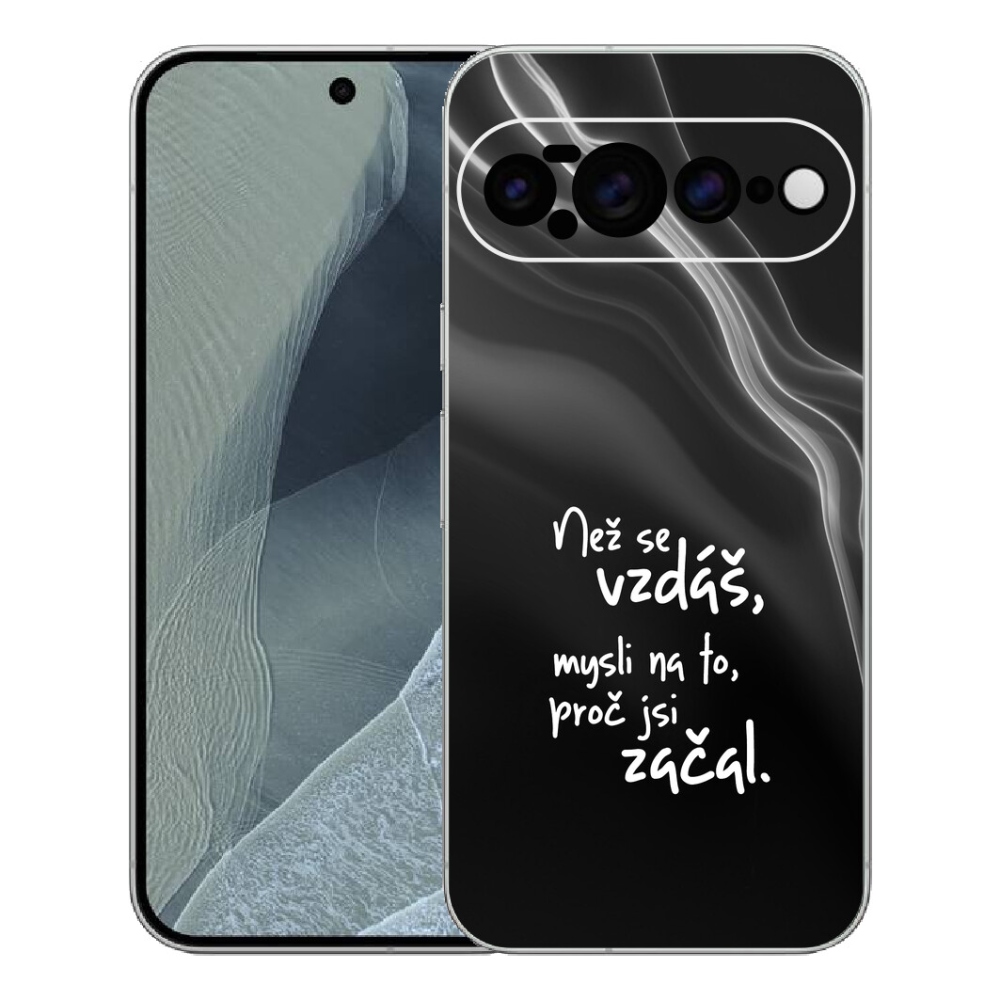Gelový kryt mmCase na Google Pixel 11 Pro XL - citát 2 černé pozadí
