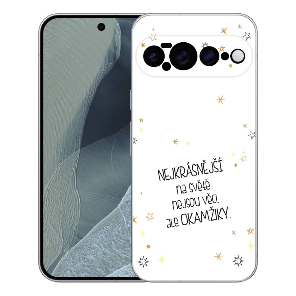Gelový kryt mmCase na Google Pixel 11 Pro XL - citát 4 bílé pozadí