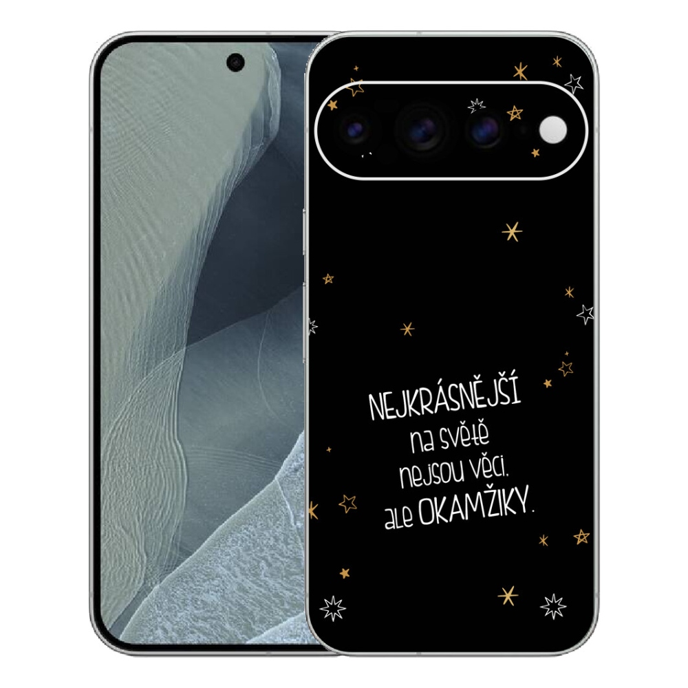 Gelový kryt mmCase na Google Pixel 11 Pro XL - citát 4 černé pozadí