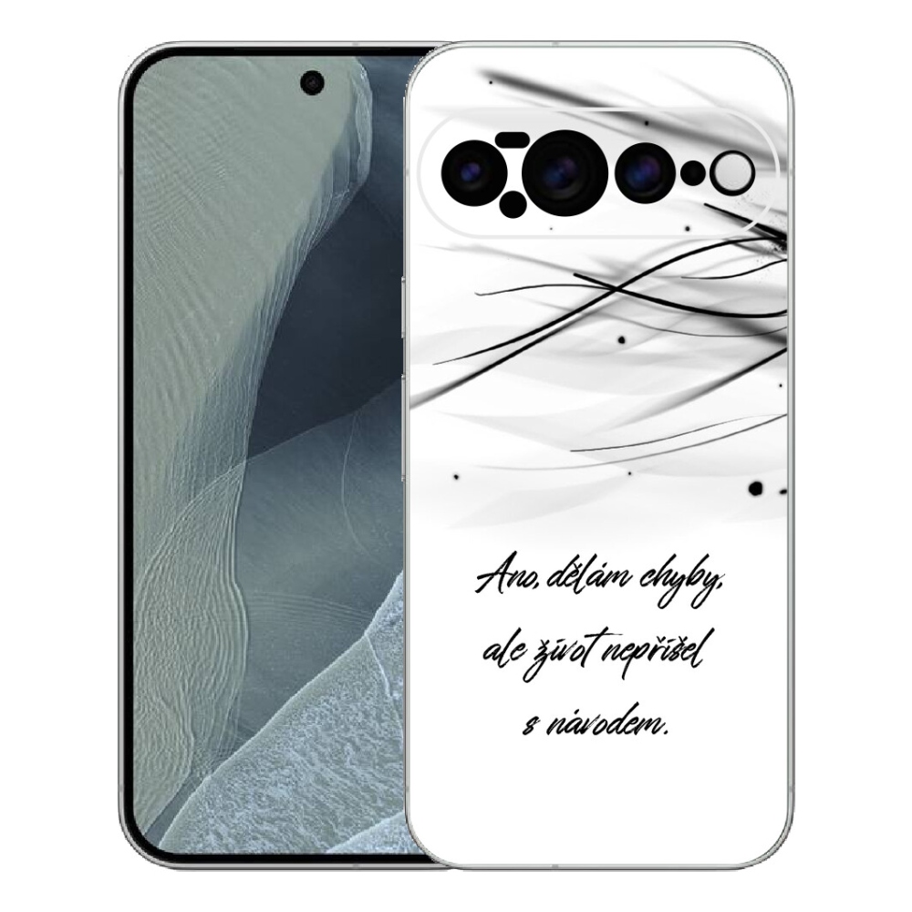 Gelový kryt mmCase na Google Pixel 11 Pro XL - citát bílé pozadí