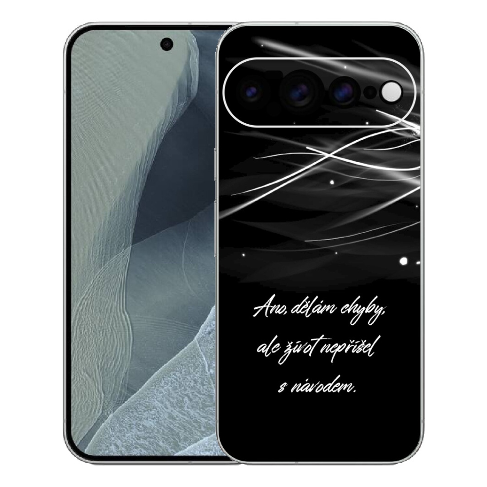 Gelový kryt mmCase na Google Pixel 11 Pro XL - citát černé pozadí