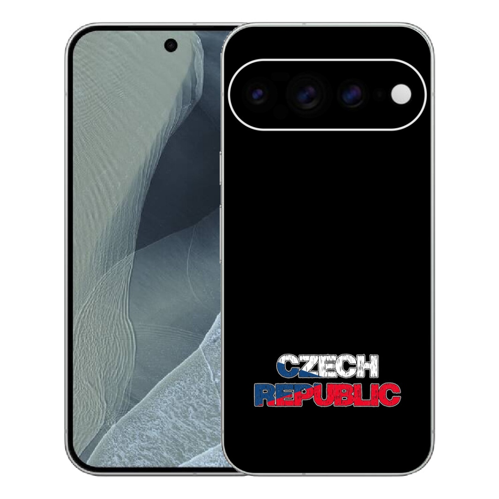 Gelový kryt mmCase na Google Pixel 11 Pro XL - Czech Republic černé pozadí