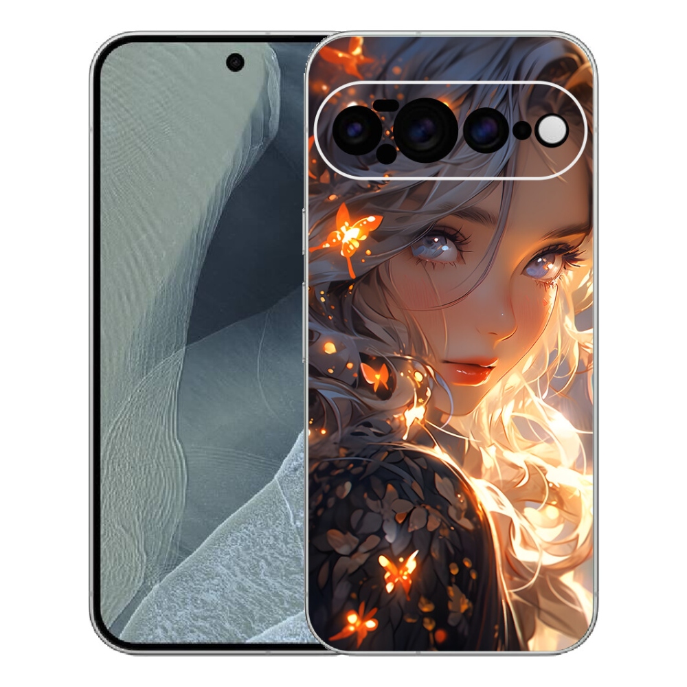 Gelový kryt mmCase na Google Pixel 11 Pro XL - dívka a motýli