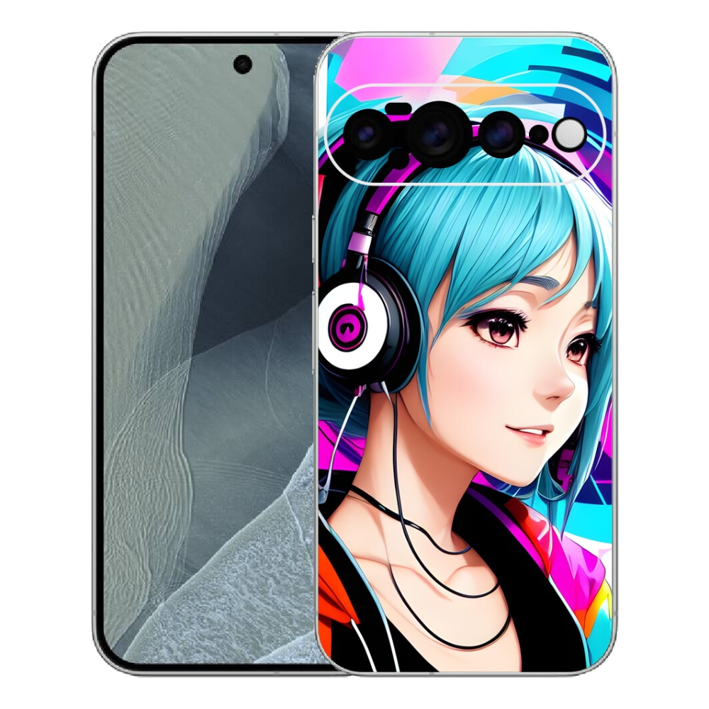 Gelový kryt mmCase na Google Pixel 11 Pro XL - dívka se sluchátky