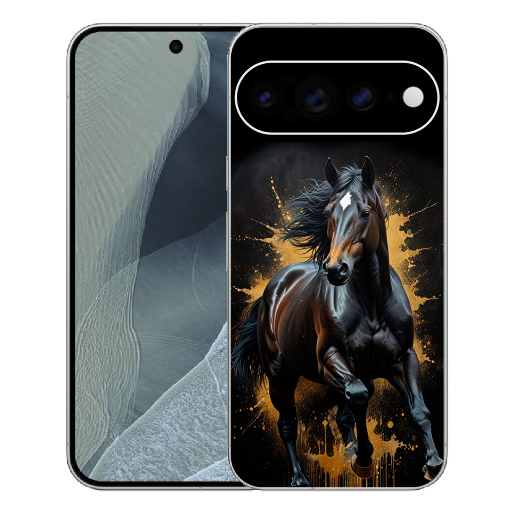 Gelový kryt mmCase na Google Pixel 11 Pro XL - elegantní černý hřebec