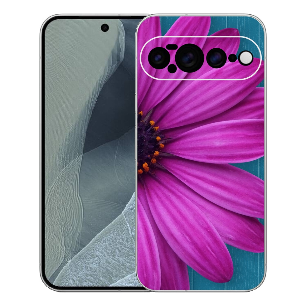 Gelový kryt mmCase na Google Pixel 11 Pro XL - fialová kopretina