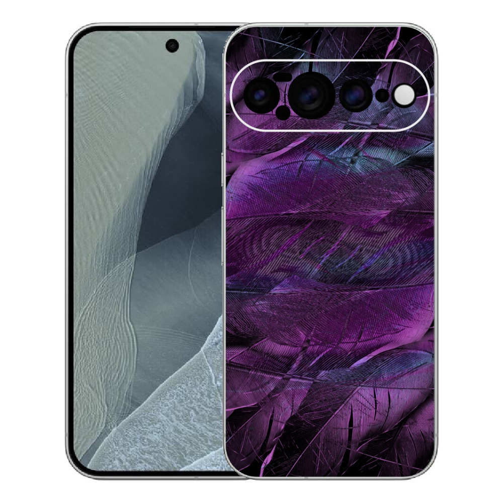 Gelový kryt mmCase na Google Pixel 11 Pro XL - fialová pírka