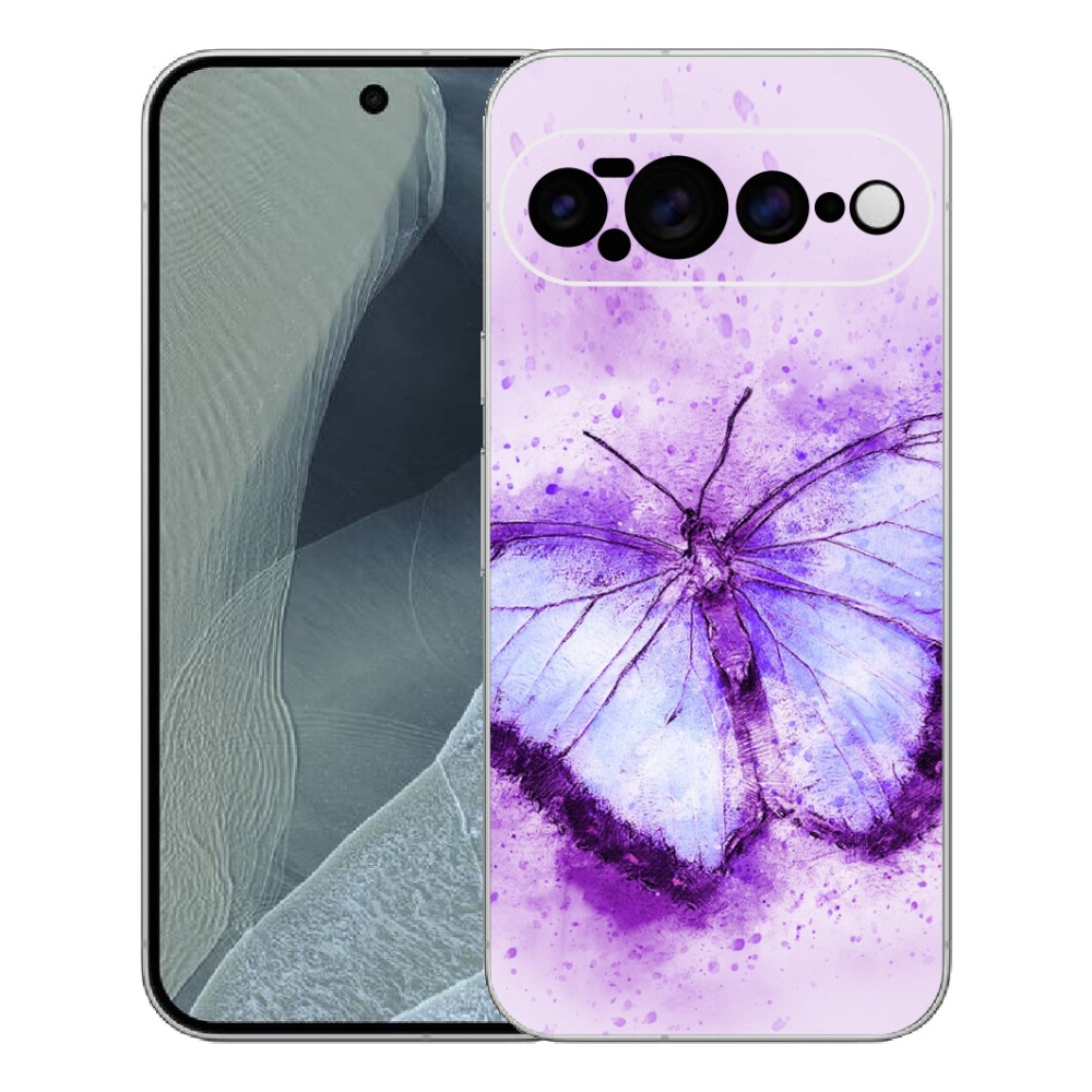 Gelový kryt mmCase na Google Pixel 11 Pro XL - fialový motýl