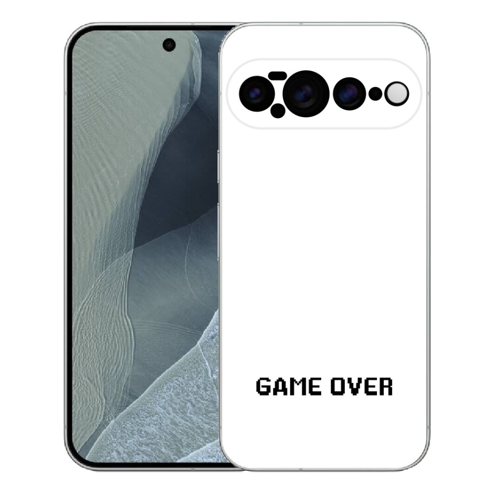 Gelový kryt mmCase na Google Pixel 11 Pro XL - game over bílé pozadí
