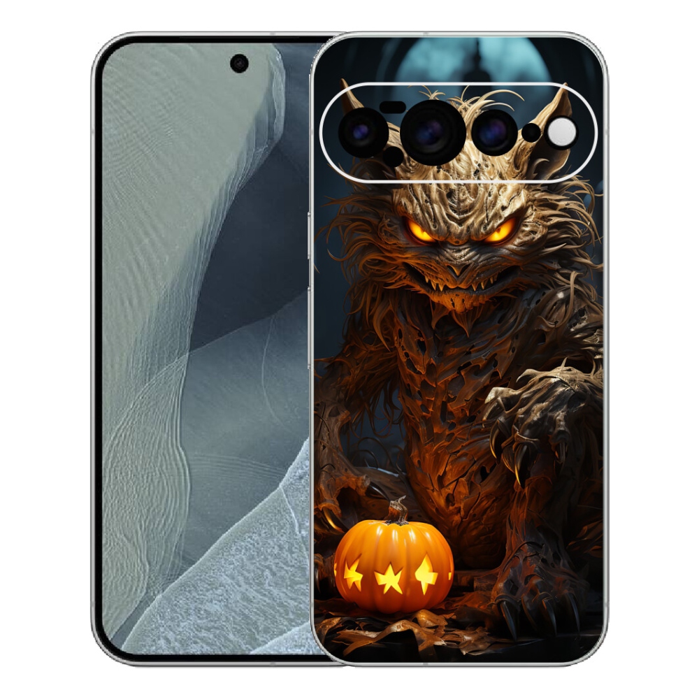 Gelový kryt mmCase na Google Pixel 11 Pro XL - halloweenská příšera