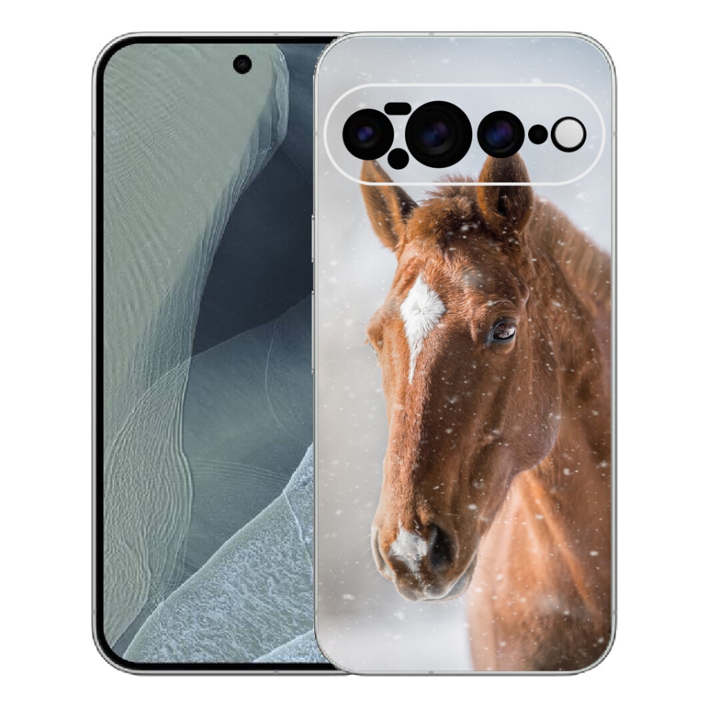 Gelový kryt mmCase na Google Pixel 11 Pro XL - hnědý kůň 2