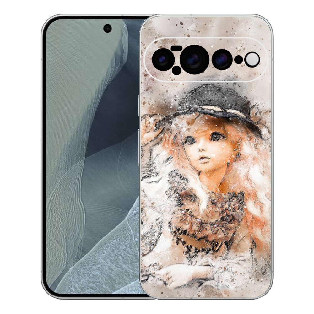 Gelový kryt mmCase na Google Pixel 11 Pro XL - holčička s kloboukem