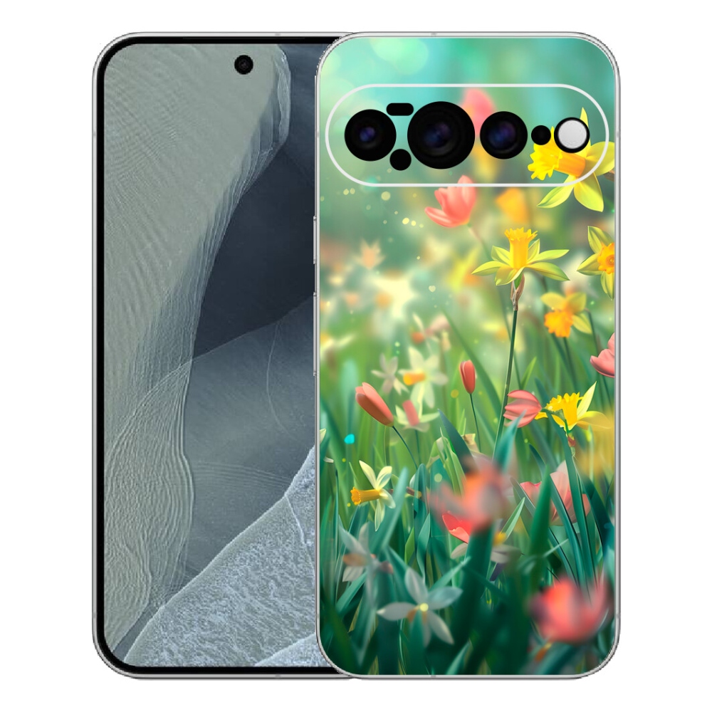 Gelový kryt mmCase na Google Pixel 11 Pro XL - jarní květy