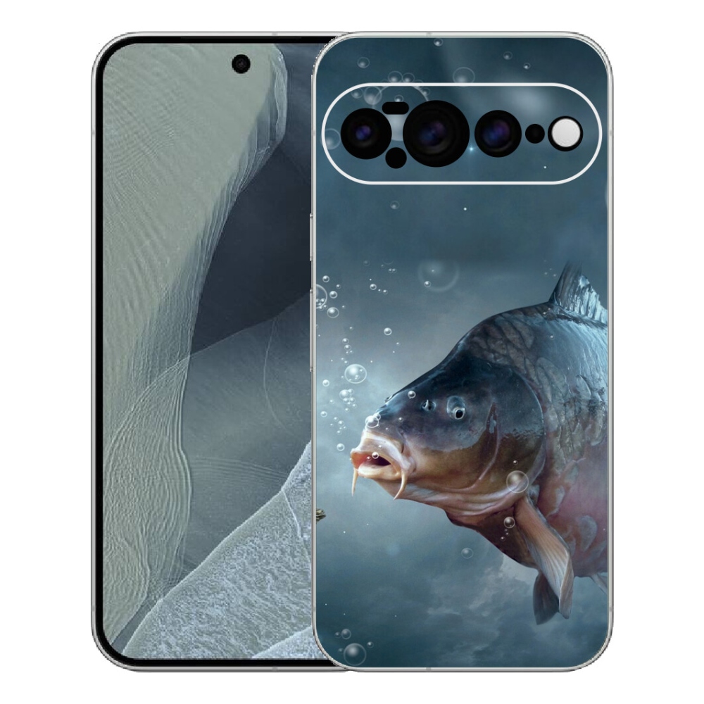 Gelový kryt mmCase na Google Pixel 11 Pro XL - kapr a bublinky