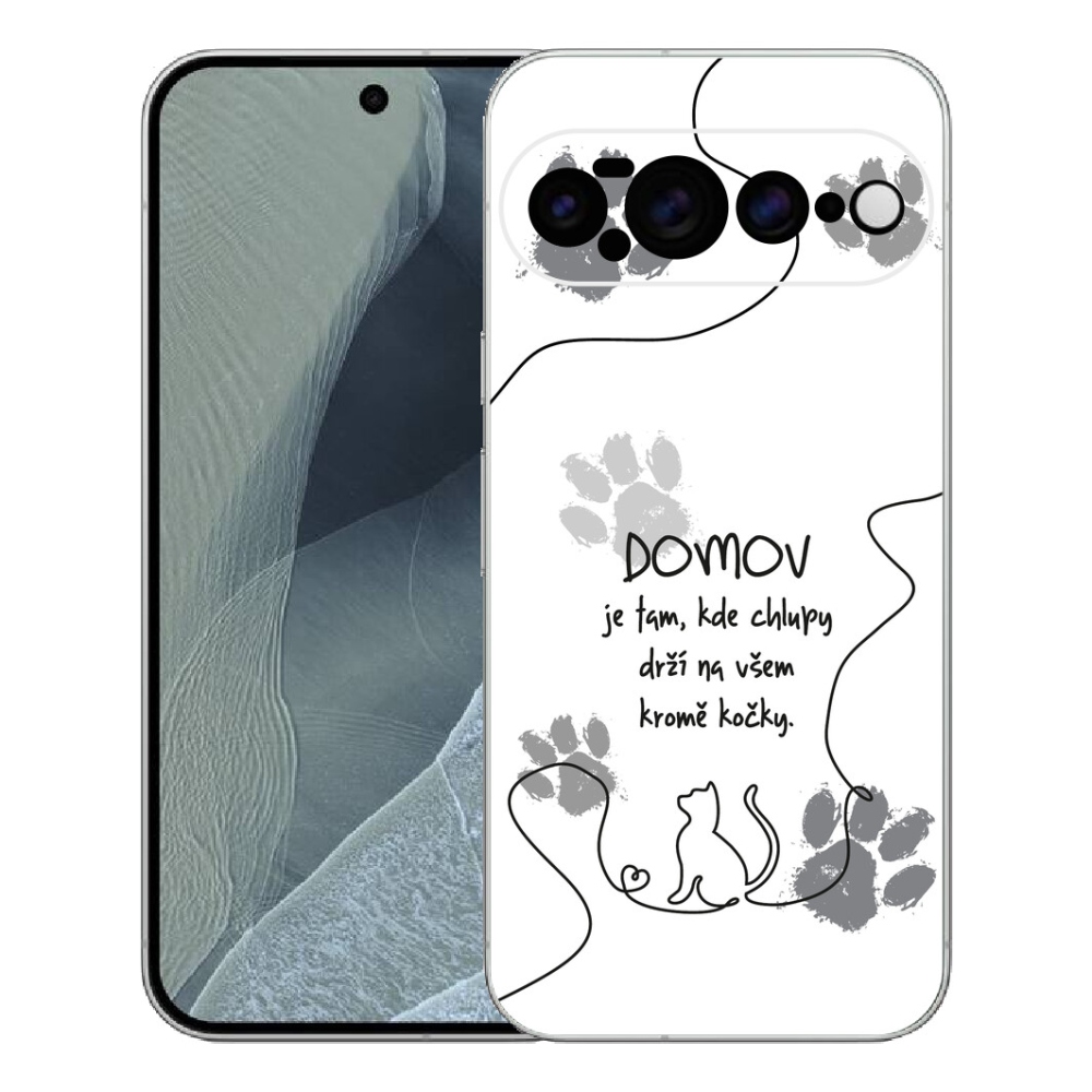 Gelový kryt mmCase na Google Pixel 11 Pro XL - kočičí motiv bílé pozadí