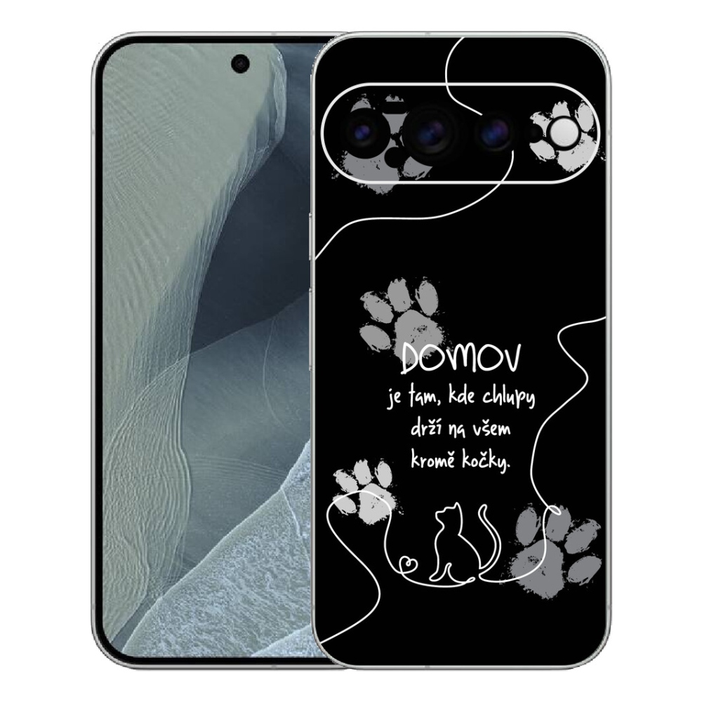 Gelový kryt mmCase na Google Pixel 11 Pro XL - kočičí motiv černé pozadí