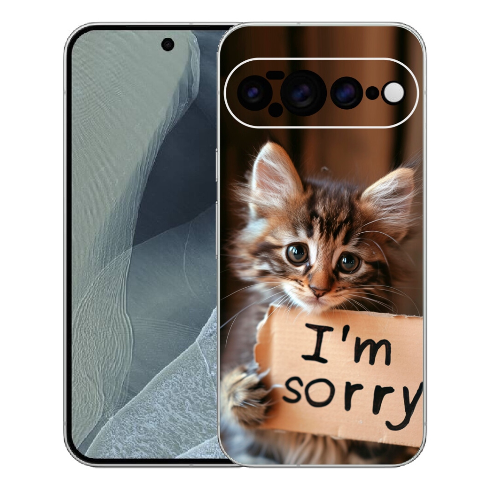 Gelový kryt mmCase na Google Pixel 11 Pro XL - kočíčí omluva